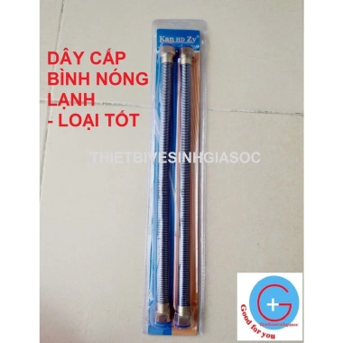 Dây cấp bình nóng lạnh lò xo Ốc đồng, thân inox 304 40‑60 cm - Bền, giá 50.000₫
