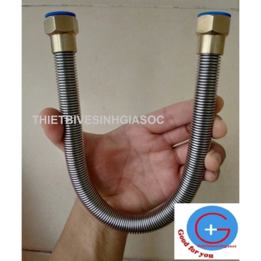 Dây cấp bình nóng lạnh lò xo Ốc đồng, thân inox 304 40‑60 cm - Bền, giá 50.000₫