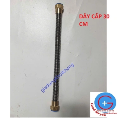 Dây cấp bình nóng lạnh lò xo Ốc đồng, thân inox 304 40‑60 cm - Bền, giá 50.000₫ 10 Dây cấp bình nóng lạnh lò xo Ốc đồng, thân inox 304 40‑60 cm - Bền, giá 50.000₫ 10
