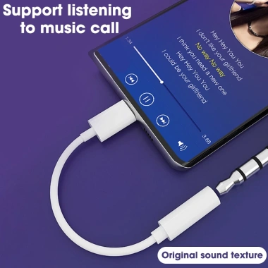 Dây Cáp Chuyển Đổi USB-C sang 3.5mm Tai Nghe, Giá 43.010 VND, Truyền Tín Hiệu Nhanh, Không Trễ Lag