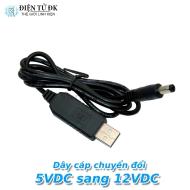 Dây cáp chuyển USB 5V sang 9V/12V cho modem WiFi, đầu 2.1×5.5mm, giá 12.000đ