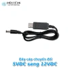 Dây cáp chuyển USB 5V sang 9V/12V cho modem WiFi, đầu 2.1×5.5mm, giá 12.000đ 4