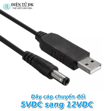 Dây cáp chuyển USB 5V sang 9V/12V cho modem WiFi, đầu 2.1×5.5mm, giá 12.000đ 5 Dây cáp chuyển USB 5V sang 9V/12V cho modem WiFi, đầu 2.1×5.5mm, giá 12.000đ 5