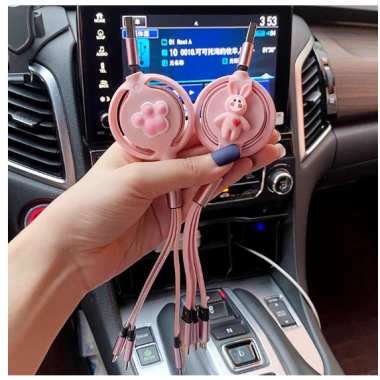 Dây Cáp Đa Năng 3 Đầu Sạc Nhanh 3A 3 In 1 Siêu Bền Micro USB Type‑C Gọn Nhẹ Tiện Lợi