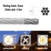 Dây Cáp Inox 4.6m Bọc PVC 5mm - Móc Carabiner Đa Năng Phơi Đồ, Treo Võng, Cố Định, Giá chỉ 79.000 VND 8