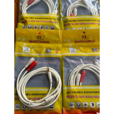 Dây Cáp Loa Jack 3.5mm 2 Đầu RAC Hoa Sen - Chống Nhiễu Cao Cấp, Giá 18.000 VND