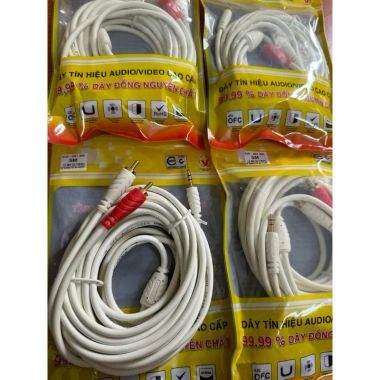 Dây Cáp Loa Jack 3.5mm 2 Đầu RAC Hoa Sen - Chống Nhiễu Cao Cấp, Giá 18.000 VND