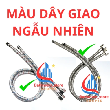 Dây cấp nước 50/60cm inox nóng lạnh, ống dẫn bồn rửa mặt & vòi rửa chén, chỉ 44.940₫ 6 Dây cấp nước 50/60cm inox nóng lạnh, ống dẫn bồn rửa mặt & vòi rửa chén, chỉ 44.940₫ 6