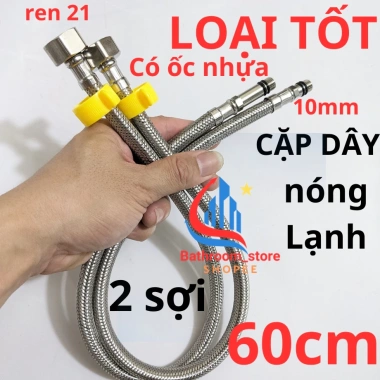 Dây cấp nước 50/60cm inox nóng lạnh, ống dẫn bồn rửa mặt & vòi rửa chén, chỉ 44.940₫ 8 Dây cấp nước 50/60cm inox nóng lạnh, ống dẫn bồn rửa mặt & vòi rửa chén, chỉ 44.940₫ 8