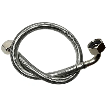 Dây cấp nước inox 304 50‑120cm, sợi bện chịu áp, chịu nhiệt, đầu ốc co 90° - Giá chỉ 89.254₫