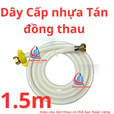 Dây cấp nước nhựa Tán Thau trắng vàng chịu áp lực cao - đa kích thước 40cm‑200cm, giá ưu đãi 22.470 VND 8 Dây cấp nước nhựa Tán Thau trắng vàng chịu áp lực cao - đa kích thước 40cm‑200cm, giá ưu đãi 22.470 VND 8