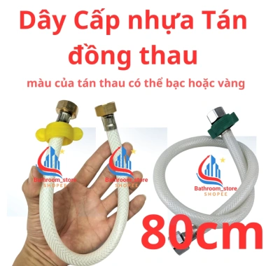Dây cấp nước nhựa Tán Thau trắng vàng chịu áp lực cao - đa kích thước 40cm‑200cm, giá ưu đãi 22.470 VND 12 Dây cấp nước nhựa Tán Thau trắng vàng chịu áp lực cao - đa kích thước 40cm‑200cm, giá ưu đãi 22.470 VND 12