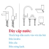 Dây cấp nước nóng lạnh 3 lớp inox 304 - 2 đầu ốc, dùng cho vòi chậu rửa lavabo, giá chỉ 20.999₫ 2