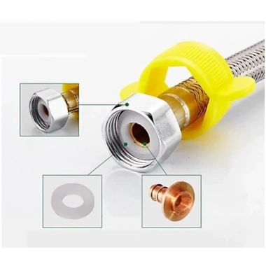 Dây cấp nước nóng lạnh đa độ dài 30-100cm, phù hợp bồn cầu và vòi lavabó, giảm giá 18.000₫