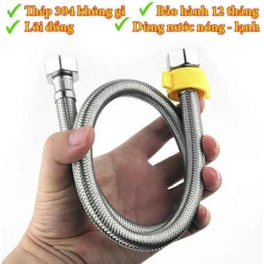Dây cấp nước nóng lạnh SUS304 - Chống gỉ, chịu nhiệt cao, giá chỉ 20.000đ