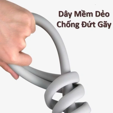 Dây cấp nước vòi sen silicon chống xoắn, chống cháy nổ - TPR thực phẩm, an toàn da, 69.000₫