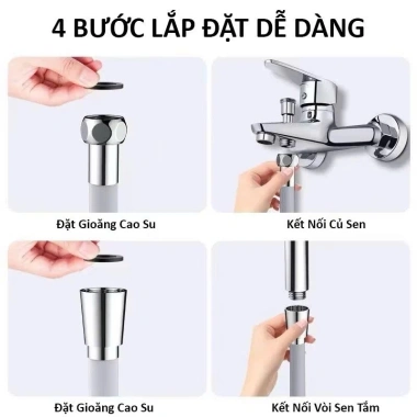Dây cấp nước vòi sen silicon chống xoắn, chống cháy nổ - TPR thực phẩm, an toàn da, 69.000₫ 6 Dây cấp nước vòi sen silicon chống xoắn, chống cháy nổ - TPR thực phẩm, an toàn da, 69.000₫ 6