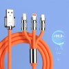 Dây Cáp Sạc 3 Đầu 6A 120W Hợp Kim Kẽm và Silicon An Toàn Chống Dối Giá 25.000 2