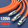 Dây Cáp Sạc 3 Đầu 6A 120W Hợp Kim Kẽm và Silicon An Toàn Chống Dối Giá 25.000 3