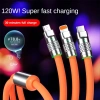 Dây Cáp Sạc 3 Đầu 6A 120W Hợp Kim Kẽm và Silicon An Toàn Chống Dối Giá 25.000 6