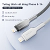 Dây cáp sạc nhanh 27W PD dệt bện KUULAA Type C‑L tương thích iPhone 14/13/12/11/X/XR - 99.000₫ 2