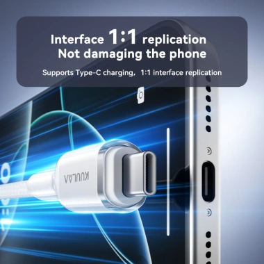 Dây cáp sạc nhanh 60W PD dệt bện KUULAA Type C‑C, tương thích iPhone, Huawei, Xiaomi, Samsung, OPPO, Vivo giá 40.799 VND 6