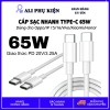 Dây cáp sạc nhanh 65W TYPE-C cho OPPO IP15/16 Vivo Xiaomi Samsung - Giá 79.000₫