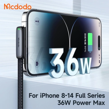 Dây Cáp Sạc Nhanh 90 độ 36W PD Type-C Lightning cho iPhone 14-13-12-11 Xr Max 8-7-6s CA-335 4