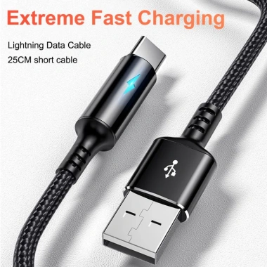 Dây cáp sạc nhanh ANKNDO 25cm USB và Type C, cho iPhone, Samsung, Huawei - Giá 45.471₫
