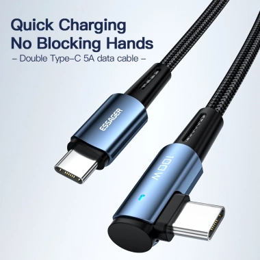 Dây cáp sạc nhanh ESSAGER 60W/100W USB-C sang USB-C QC4.0 PD30W, phù hợp Xiaomi 10 Pro & Huawei, giá 72.700 VND 2
