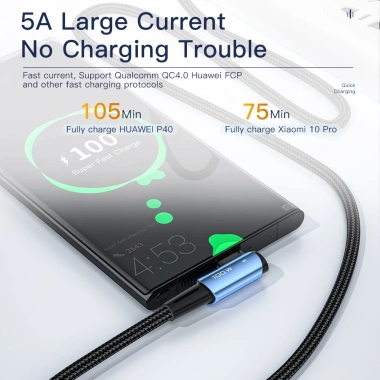 Dây cáp sạc nhanh ESSAGER 60W/100W USB-C sang USB-C QC4.0 PD30W, phù hợp Xiaomi 10 Pro & Huawei, giá 72.700 VND 4