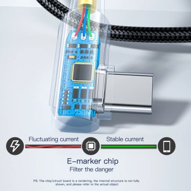 Dây cáp sạc nhanh ESSAGER 60W/100W USB-C sang USB-C QC4.0 PD30W, phù hợp Xiaomi 10 Pro & Huawei, giá 72.700 VND 7