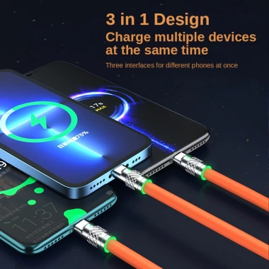 Dây Cáp Sạc Nhanh Siêu Bền Chống Đứt Đầu Micro USB, Type C và I/O/S Silicon Giá 24.000₫