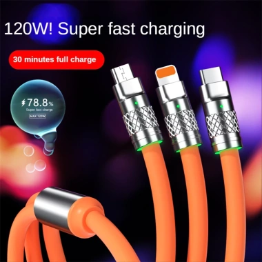 Dây Cáp Sạc Nhanh Siêu Bền Chống Đứt Đầu Micro USB, Type C và I/O/S Silicon Giá 24.000₫