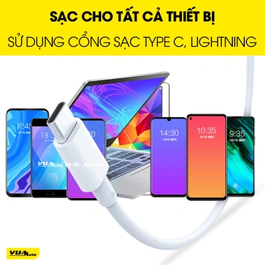 Dây Cáp Sạc Nhanh Type C 60W Đa Năng VuaAuto - Bảo Hành 1 Đổi 1, Giá Chỉ 45.000₫