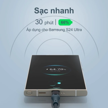 Dây Cáp Sạc Nhanh USB-A to Type-C 2.4A 1m Đèn Thở cho Samsung, Xiaomi, iPhone - 38.000₫ 6