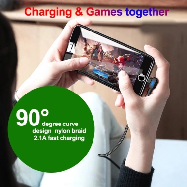 Dây Cáp Sạc Nhanh USB Micro USB và Type C 2.4A Đèn LED 90 Độ Chuyên Dụng Android 3