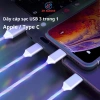 Dây cáp sạc siêu nhanh 3 đầu 100W Micro USB-Type C 3 trong 1 ZH XIAOKE 55.000₫ 7
