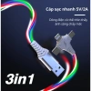 Dây cáp sạc siêu nhanh 3 đầu 100W ZH XIAOKE USB‑C 3 trong 1, dữ liệu tốc độ cao – 42.500₫ 2