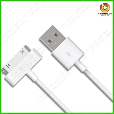 Dây cáp sạc USB iPhone 4/4S/3G, iPad, iPod 1m - Bảo hành 6 tháng, Giá chỉ 49.000đ 2