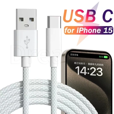 Dây Cáp Sạc USB Type-C 22.5W 1-2M - Tương Thích IPhone 15, Giá Ưu Đãi 55.208 VND