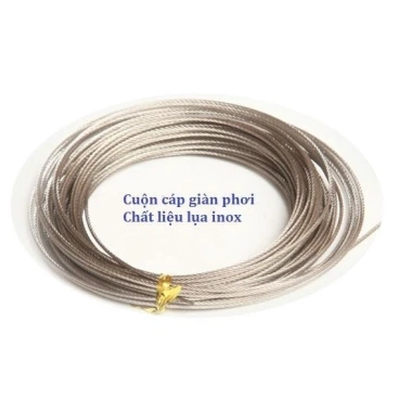 Dây cáp trong bộ tời giàn phơi thông minh: Siêu bền, giá chỉ 25.000đ, giảm mạnh 4