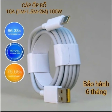 Dây Cáp Type-C 5A/10A 100W (1-2m) - Sạc Siêu Nhanh Oppo Realme OnePlus, Giá 59.000 VND