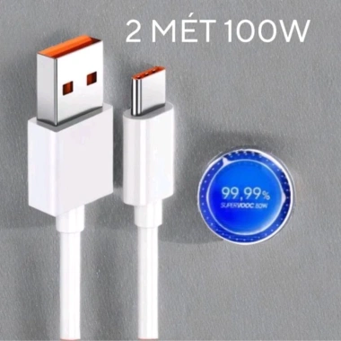Dây Cáp Type-C 5A/10A 100W (1-2m) - Sạc Siêu Nhanh Oppo Realme OnePlus, Giá 59.000 VND