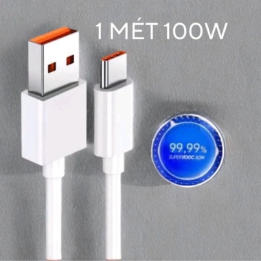 Dây Cáp Type-C 5A/10A 100W (1-2m) - Sạc Siêu Nhanh Oppo Realme OnePlus, Giá 59.000 VND