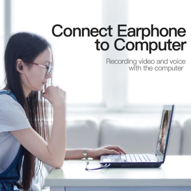 Dây cáp Vention 2 cổng âm thanh 3.5mm 2 IN 1 chia Mic & Tai nghe, cáp nối dài, hàng chính hãng, giảm giá 86k