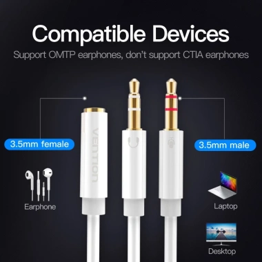 Dây cáp Vention 2 cổng âm thanh 3.5mm 2 IN 1 chia Mic & Tai nghe, cáp nối dài, hàng chính hãng, giảm giá 86k 4 Dây cáp Vention 2 cổng âm thanh 3.5mm 2 IN 1 chia Mic & Tai nghe, cáp nối dài, hàng chính hãng, giảm giá 86k 4