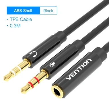 Dây cáp Vention 2 cổng âm thanh 3.5mm 2 IN 1 chia Mic & Tai nghe, cáp nối dài, hàng chính hãng, giảm giá 86k 9 Dây cáp Vention 2 cổng âm thanh 3.5mm 2 IN 1 chia Mic & Tai nghe, cáp nối dài, hàng chính hãng, giảm giá 86k 9