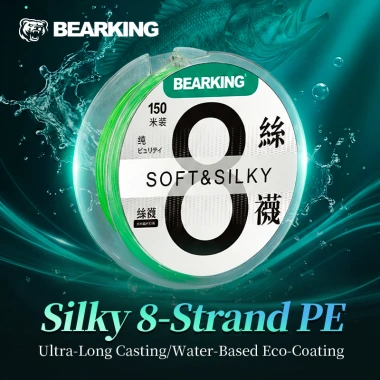 Dây câu Bearking PE X8 150m YGK phong cách Nhật Bản, cực mượt, giá ưu đãi 128k
