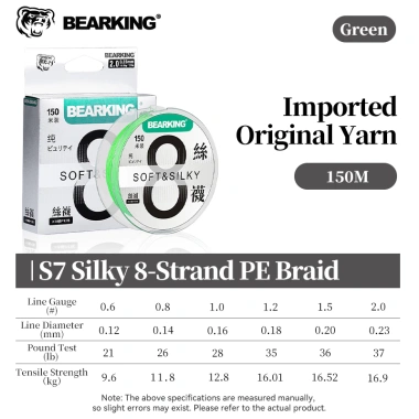 Dây câu Bearking PE X8 150m YGK phong cách Nhật Bản, cực mượt, giá ưu đãi 128k 9 Dây câu Bearking PE X8 150m YGK phong cách Nhật Bản, cực mượt, giá ưu đãi 128k 9